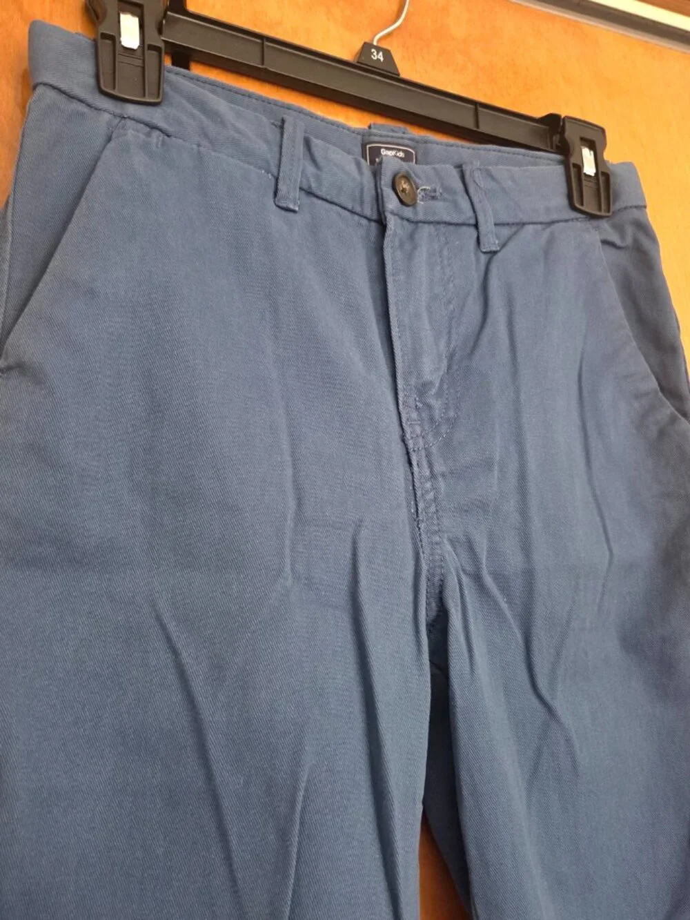 GapKids Boys' Slim Straight Fit Blue Stretch Skinny Khaki Chino Pants Size 14